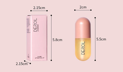 Day Night Instant Volume Lip Plumper Oil Clear Lasting Nourishing Repairing Reduce Lip Fine Line Care Lip Beauty Cosmetic