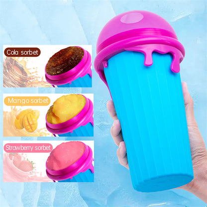 500 ml Lielas ietilpības Slushy Cup Summer Squeeze Mājās gatavotas sulas ūdens pudele Ātri sasaldēta smūtija smilšu kauss Šķipsniņa Ātri atdzesējošs burvju saldējums Slushy Maker Beker Virtuves sīkrīki