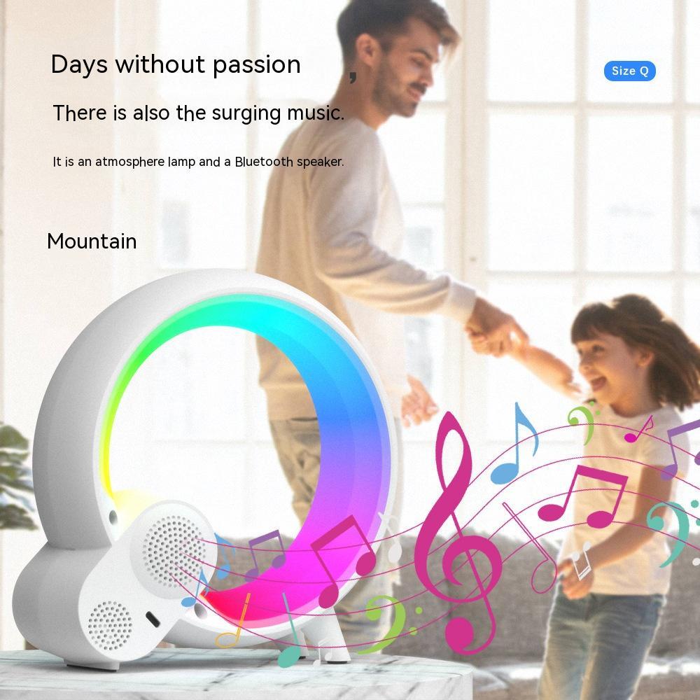 Creative Q Light Analog Sunrise digitālais displejs Modinātājs Bluetooth Audio Intelligent Wake-up Q krāsains atmosfēras gaisma