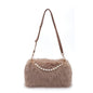 Autumn And Winter Fashion Shoulder Bags Pearl Chain Crossbody Bag Versatile Commuting Armpit Plush Female Bag