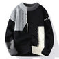 Colorblock Pullover Sweater Winter Fashion Long Sleeve Top Men's Clothing